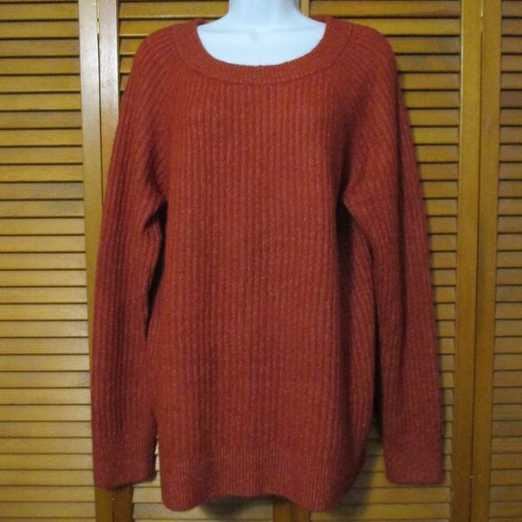 Vero Moda lightweight sweater rust/pumpkin color stretchy & soft size L - Picture 1 of 10